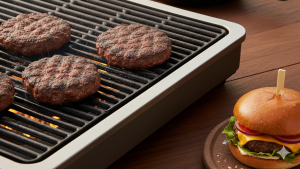 Obraz pokazujący burgery z grilla